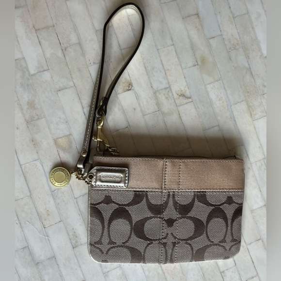 Coach Wristlet in Brown and Tan - Picture 1 of 6
